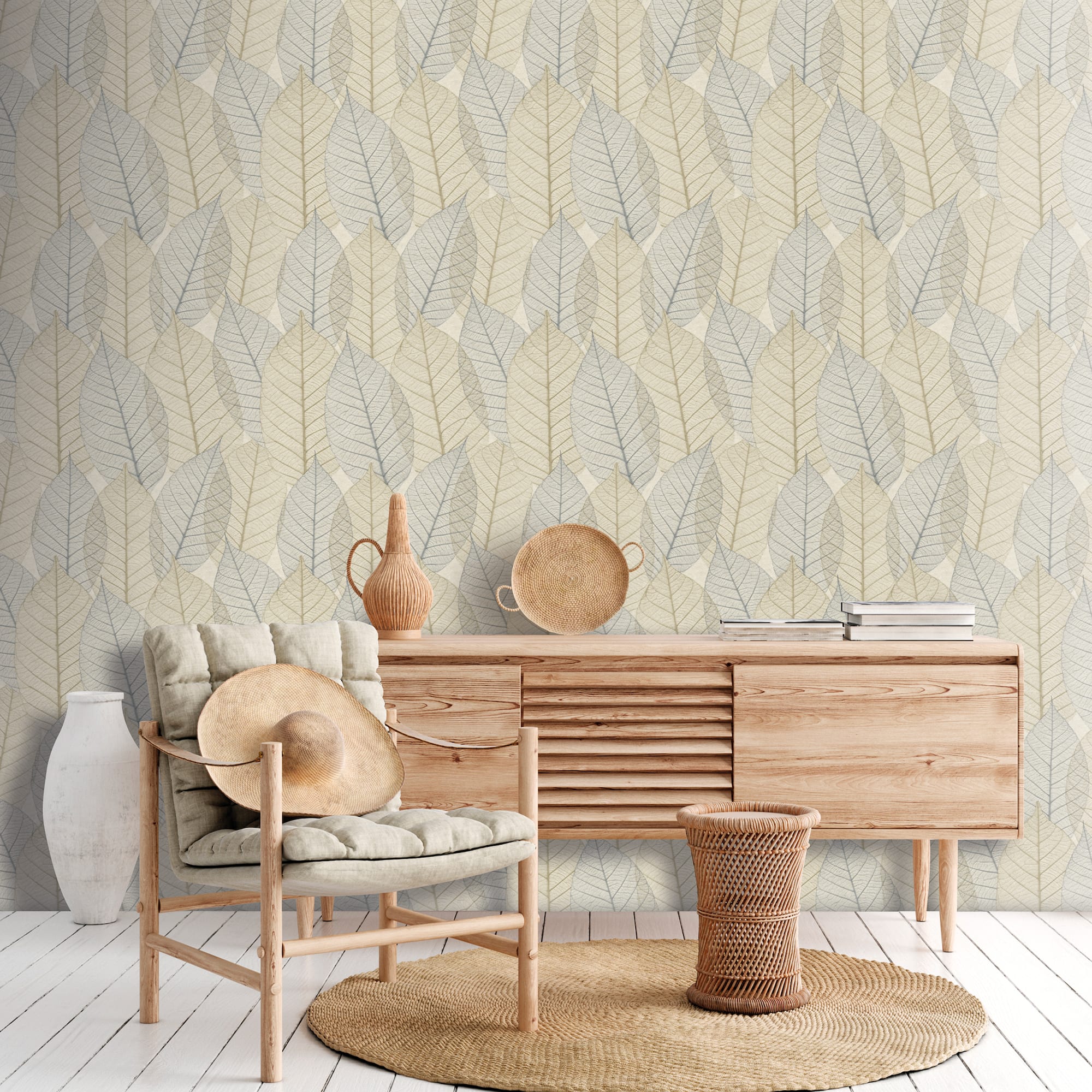 Designs Direct Leaf Lace Wallpaper